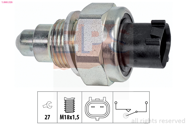 Switch, reverse light - 1.860.326 EPS