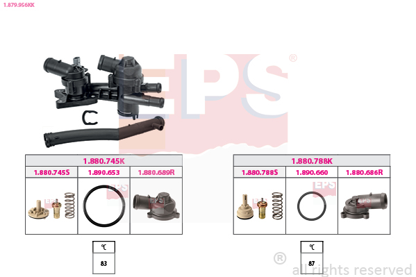 Thermostat, coolant - 1.879.956KK EPS
