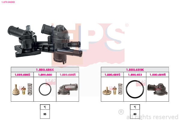 Thermostat, coolant - 1.879.960KK EPS