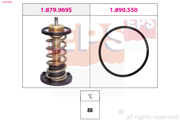 Thermostat, coolant - 1.879.969 EPS