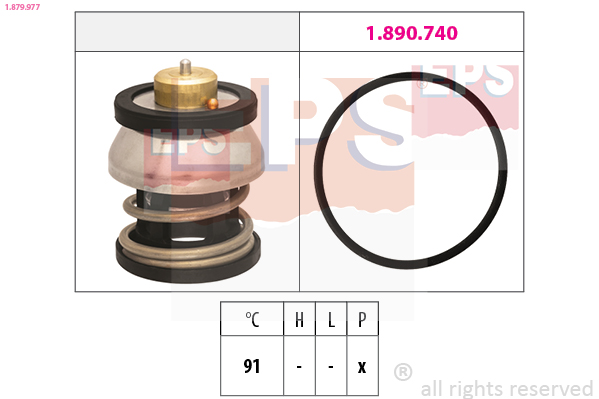 Thermostat, coolant - 1.879.977 EPS