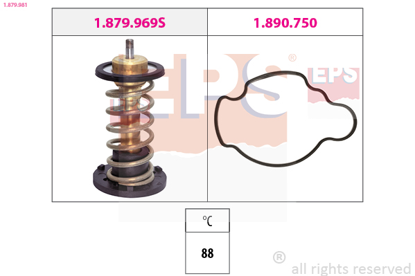 Thermostat, coolant - 1.879.981 EPS
