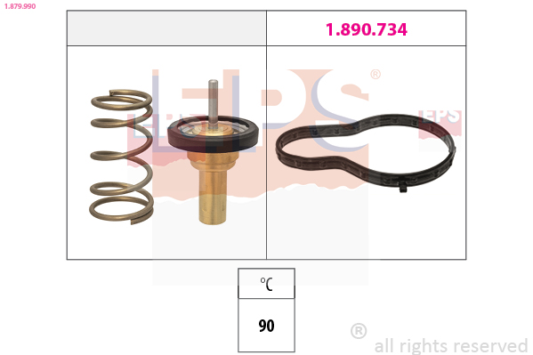 Thermostat, coolant - 1.879.990 EPS