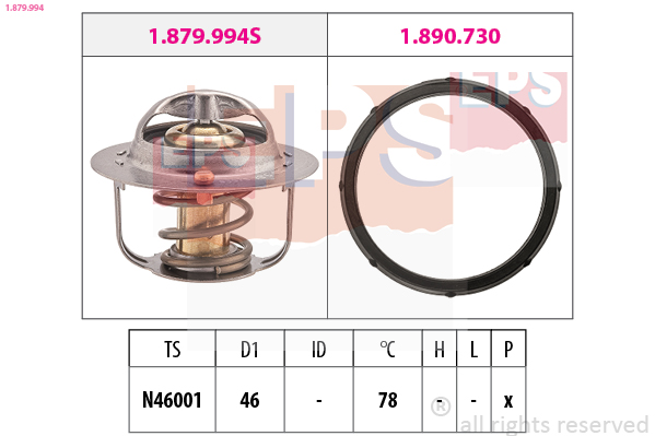 Thermostat, coolant - 1.879.994 EPS