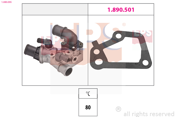 Thermostat, coolant - 1.880.095 EPS