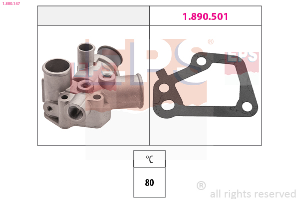 Thermostat, coolant - 1.880.147 EPS