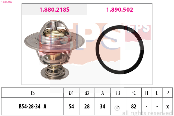 Thermostat, coolant - 1.880.218 EPS