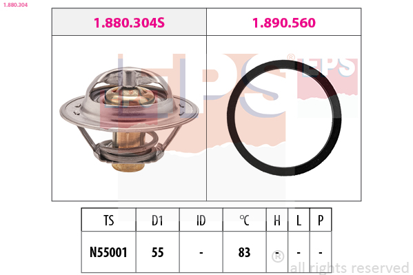 Termostato, Refrigerante - 1.880.304 EPS