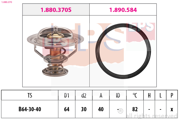 Thermostat, coolant - 1.880.370 EPS