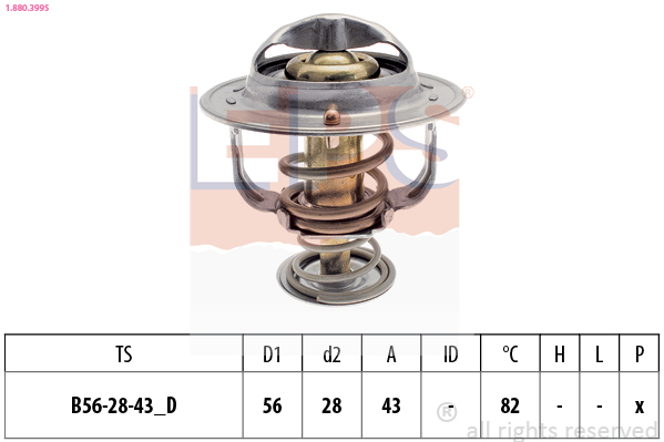 Thermostat, coolant - 1.880.399S EPS