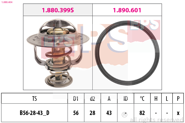 Термостат, охлаждающая жидкость - 1.880.404 EPS