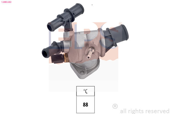 Thermostat, coolant - 1.880.583 EPS