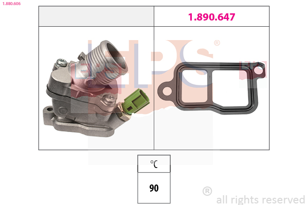 Thermostat, coolant - 1.880.606 EPS