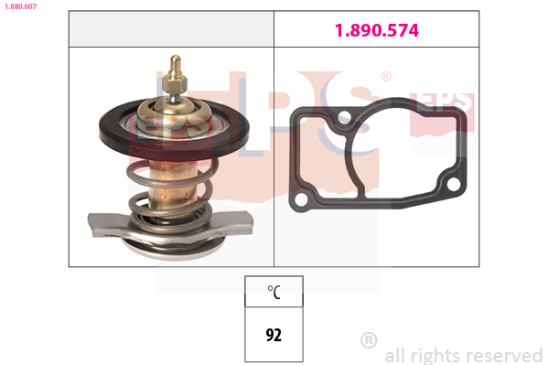 Thermostat, coolant - 1.880.607 EPS