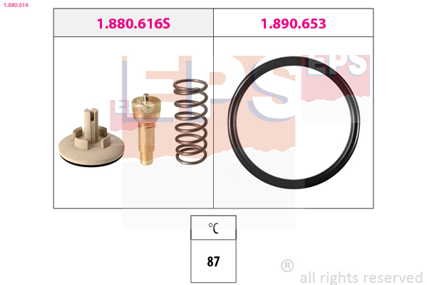 Thermostat, coolant - 1.880.616 EPS