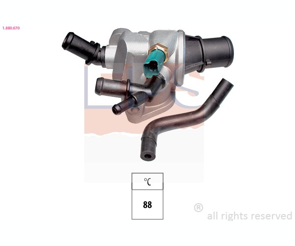 Thermostat, coolant - 1.880.670 EPS