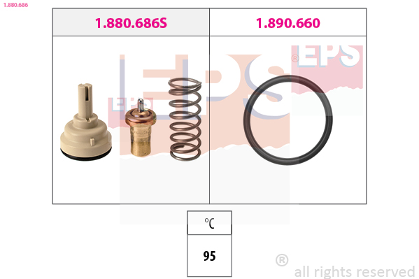 Thermostat, coolant - 1.880.686 EPS