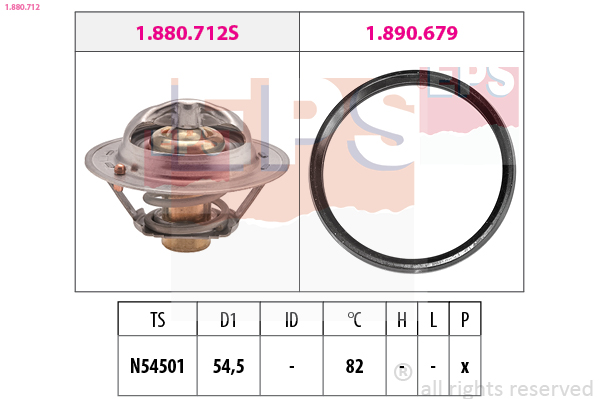 Thermostat, coolant - 1.880.712 EPS