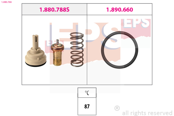 Thermostat, coolant - 1.880.788 EPS