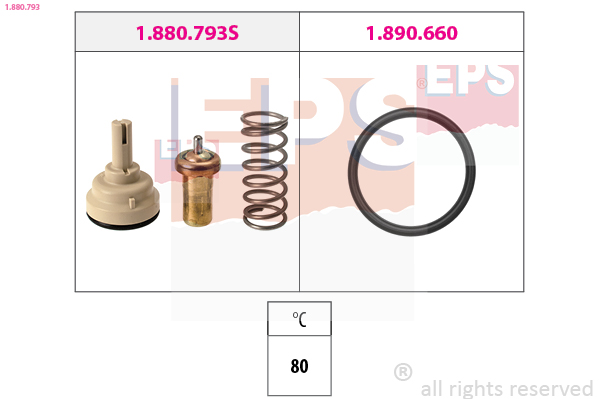 Thermostat, coolant - 1.880.793 EPS