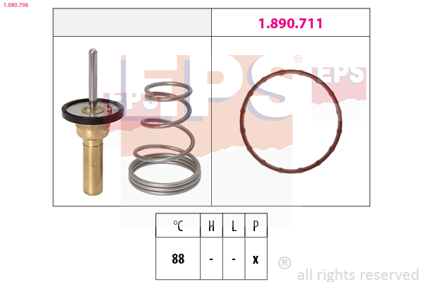 Thermostat, coolant - 1.880.798 EPS