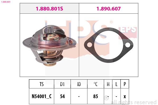 Thermostat, coolant - 1.880.801 EPS