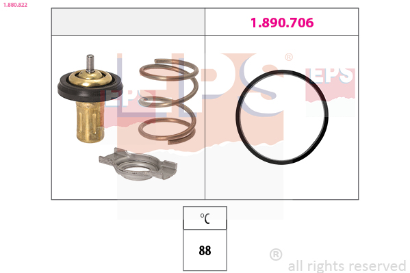 Thermostat, coolant - 1.880.822 EPS