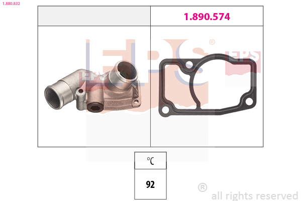 Thermostat, coolant - 1.880.832 EPS