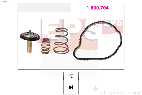 Thermostat, coolant - 1.880.841 EPS