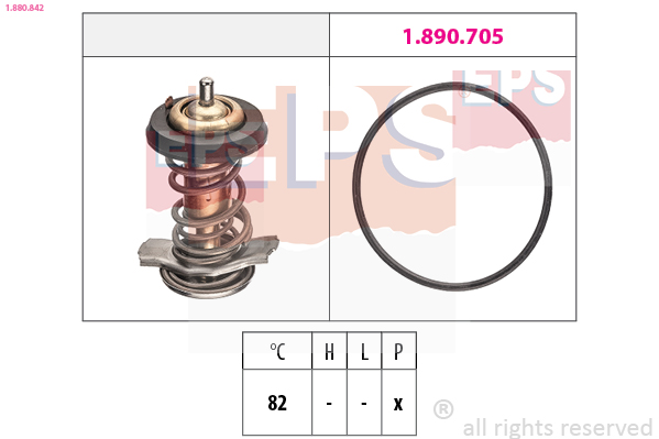 Thermostat, coolant - 1.880.842 EPS