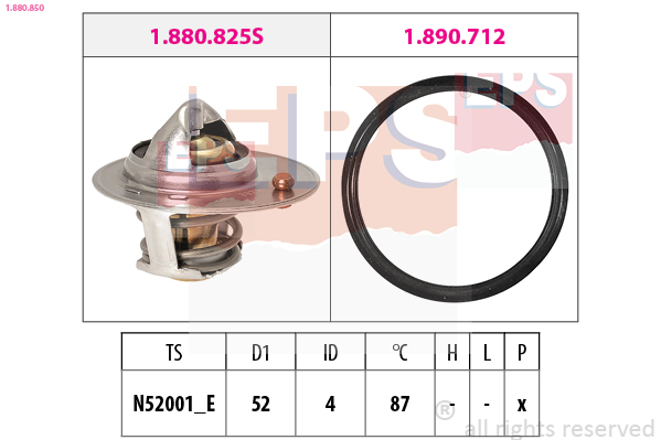 Thermostat, coolant - 1.880.850 EPS