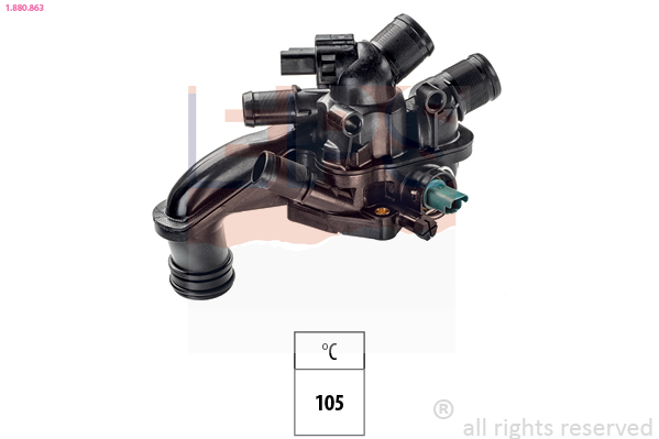 Thermostat, coolant - 1.880.863 EPS