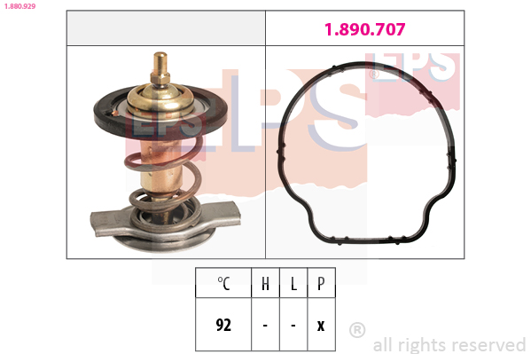 Thermostat, coolant - 1.880.929 EPS