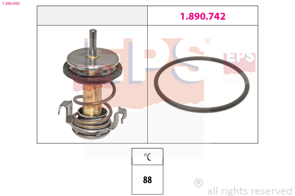 Thermostat, coolant - 1.880.990 EPS