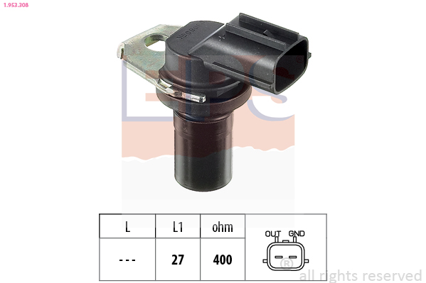 Sensore n° giri, Cambio automatico - 1.953.308 EPS