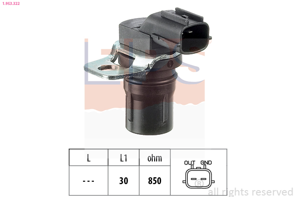 Sensore n° giri, Cambio automatico - 1.953.322 EPS