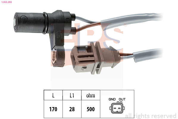 Sensore n° giri, Cambio automatico - 1.953.392 EPS