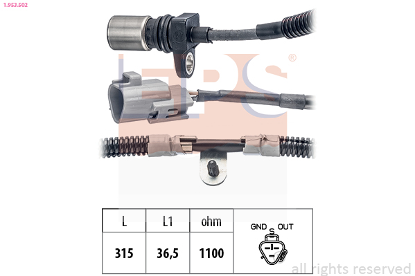 Sensor, crankshaft pulse - 1.953.502 EPS