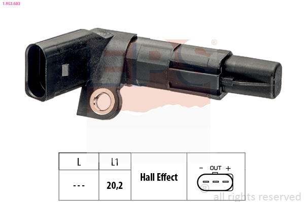 Sensor, crankshaft pulse - 1.953.683 EPS