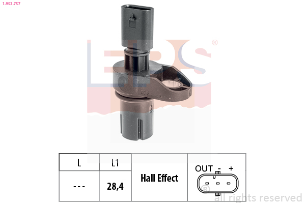 Sensor, camshaft position - 1.953.757 EPS