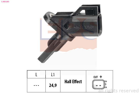 Sensor, wheel speed - 1.960.001 EPS