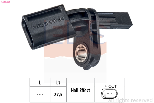 Sensor, wheel speed - 1.960.006 EPS