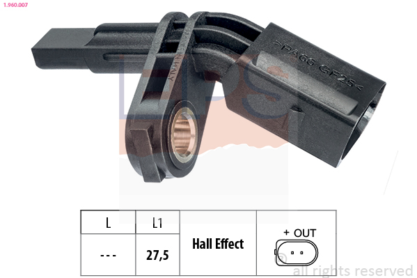 Sensor, wheel speed - 1.960.007 EPS