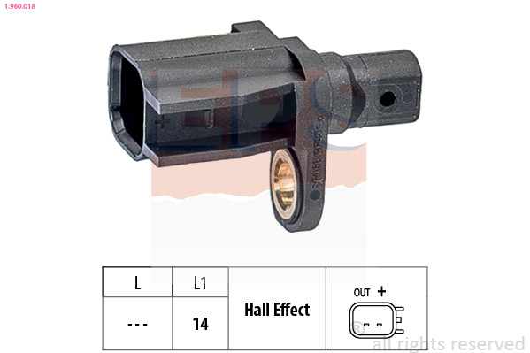 Sensor, wheel speed - 1.960.018 EPS