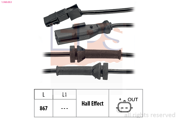 Sensor, wheel speed - 1.960.053 EPS
