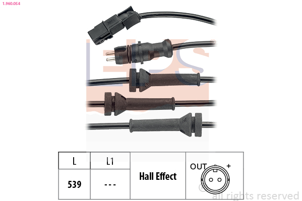 Sensor, wheel speed - 1.960.054 EPS