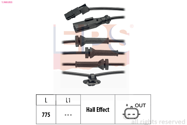 Sensor, wheel speed - 1.960.055 EPS