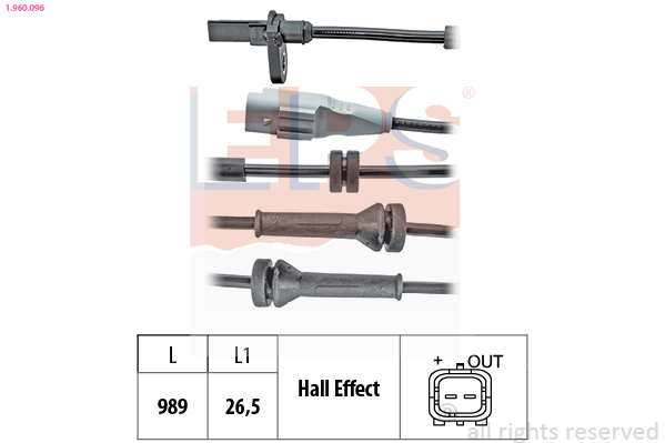 Sensor, wheel speed - 1.960.096 EPS