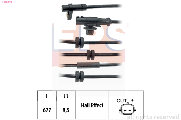 Sensor, wheel speed - 1.960.125 EPS