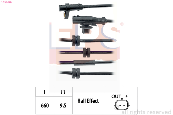 Sensor, wheel speed - 1.960.126 EPS